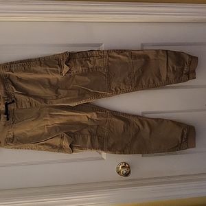 Kids beige cotton cargo pants size 14yr
